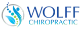 Wolff Chiropractic logo with a circular emblem